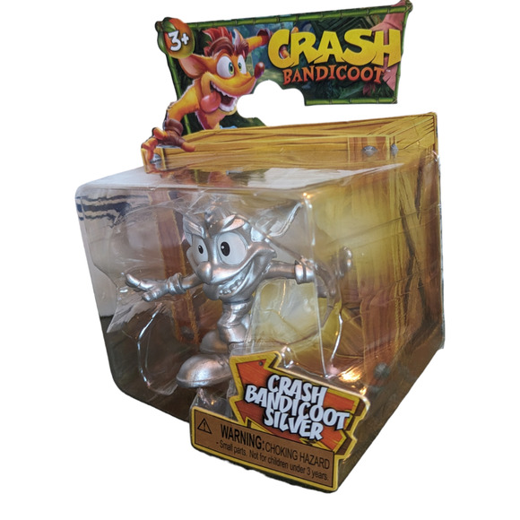 Crash Bandicoot Silver Jakks Figure 3 inch Brand New Sealed - Picture 3 of 5